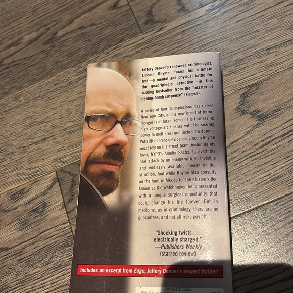 Amazon Jeffery Deaver 'The Burning Wire' Book with Fiery Cover - Picture 5 of 7